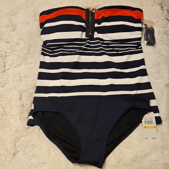 Michael Kors Nautical Striped 2 Pc Tankini - Picture 1 of 4
